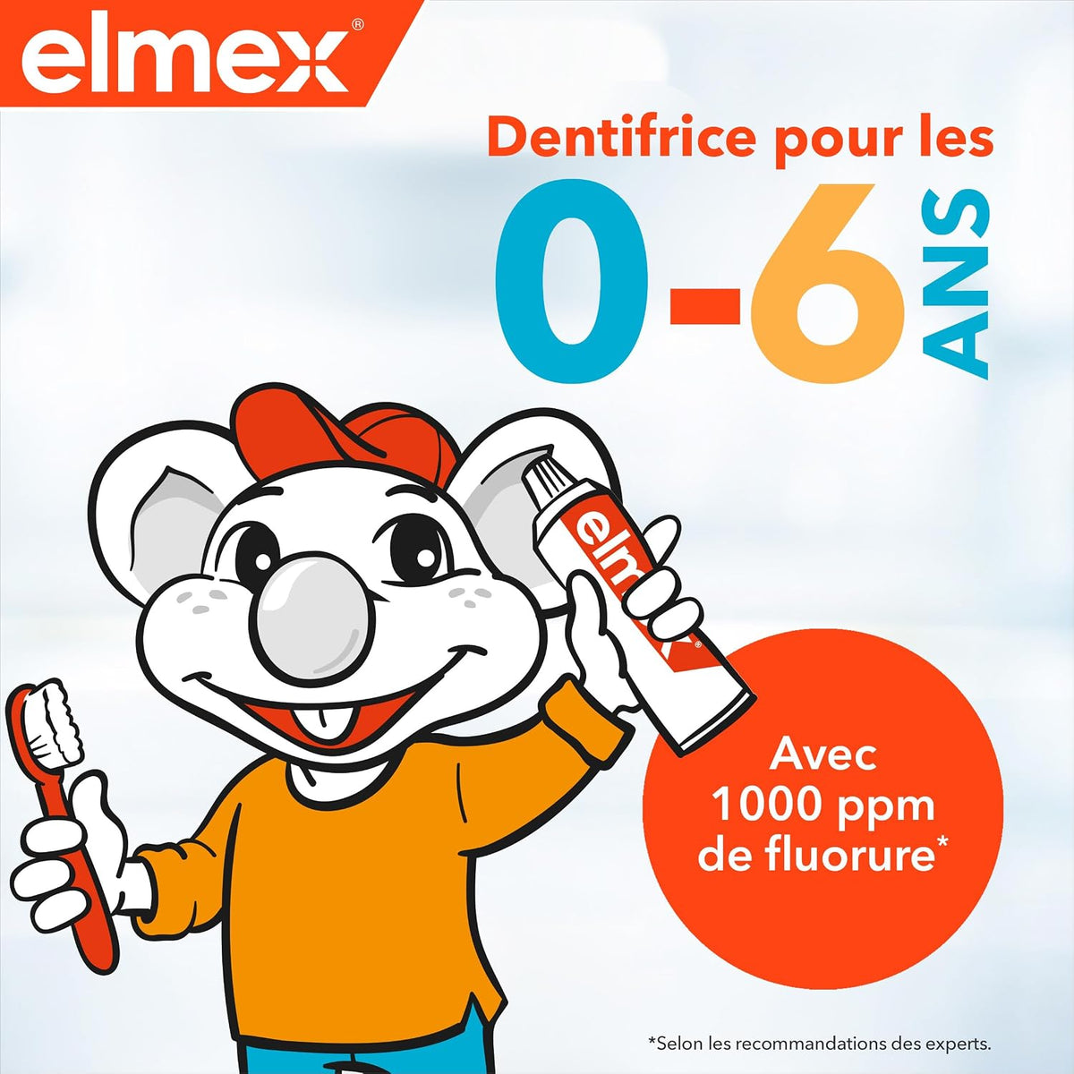 Dentifrice Elmex Bébé et Enfant 0-6 ans, anti-caries, 75 ml