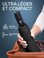 Parapluie Pliant Résistant au Vent Repel - Ouverture Automatique Facile - Parapluie Compact et Durable, Armature en Fibre de Verre Solide, Dôme Imperméable – Se glisse dans un sac à dos ou à main