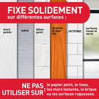Languettes Accroche-Tableaux Command, modèles moyen et grand, blanc, 8 x 2 G + 8 x 2 M, 32 languettes - Fixation sans dommage