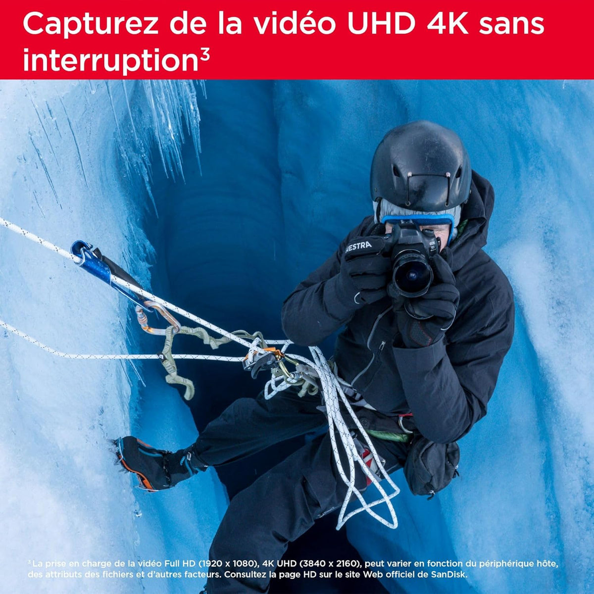 Carte SDXC SanDisk Extreme PRO 128 Go + RescuePRO Deluxe, jusqu'à 200 Mo/s, UHS-I, Classe 10, U3, V30