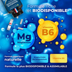 Bisglycinate de magnésium + Vitamine B6 | Sommeil, stress, fatigue