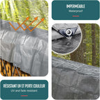 VOUNOT® Bâche de Protection en Polyéthylène 240g/m² Bâche Imperméable Ultra Lourde et Résistante Revêtue des Deux Côtés avec Œillets en Aluminium Couverture Étanche pour Jardin, Piscine 4x6m