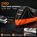 Maizjok® Housse de protection moto extérieur étanche, bâche moto imperméable 210D