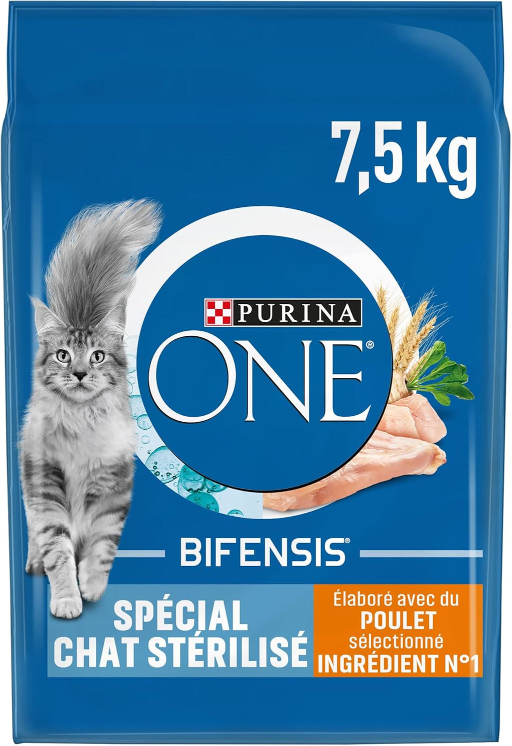 PURINA ONE - Bifensis Croquettes pour chat adulte stérilisé - Sac de 7,5 kg