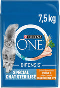 PURINA ONE - Bifensis Croquettes pour chat adulte stérilisé - Sac de 7,5 kg