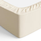 Amazon Basics Drap-housse, 160 x 200 x 30 cm, en microfibre de polyester pour matelas épais jusqu'à 30 cm, beige