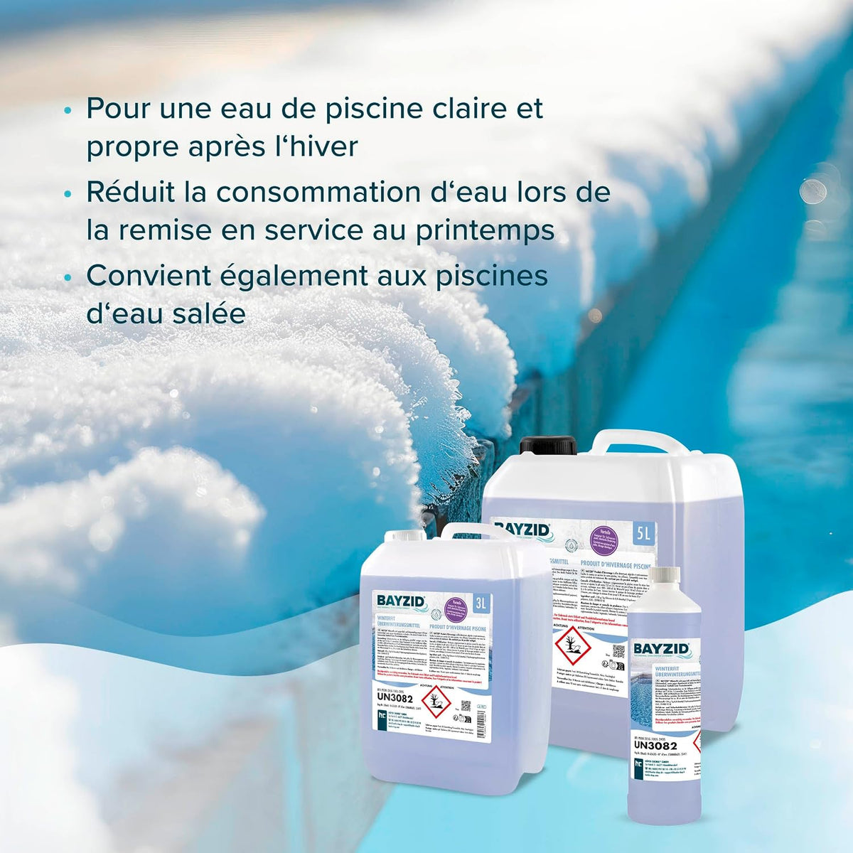 Bayzid Produit d'hivernage pour piscine (1 x 5 L) - Anti-algues puissant
