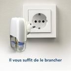 Diffuseur Électrique Liquide Raid - Répulsif Moustiques - 3 Diffuseurs + 3 Recharges, 2 en 1 - 45 Nuits
