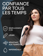 Parapluie Pliant Résistant au Vent Repel - Ouverture Automatique Facile - Parapluie Compact et Durable, Armature en Fibre de Verre Solide, Dôme Imperméable – Se glisse dans un sac à dos ou à main