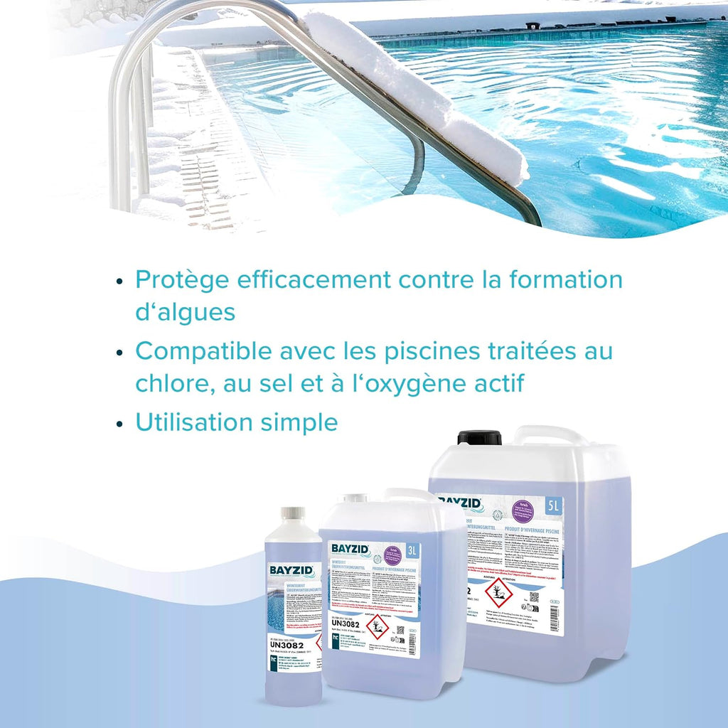 Bayzid Produit d'hivernage pour piscine (1 x 5 L) - Anti-algues puissant