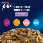 FELIX Tendres Effilés - nourriture humide pour chat adulte - Multipack 44 x 85g