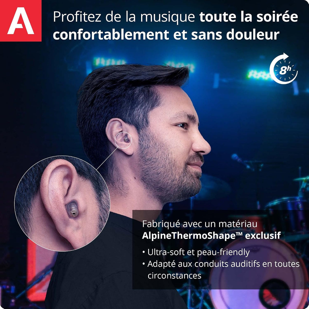 Alpine MusicSafe Pro Bouchons d'oreilles haute fidélité pour musiciens, 3 jeux de filtres