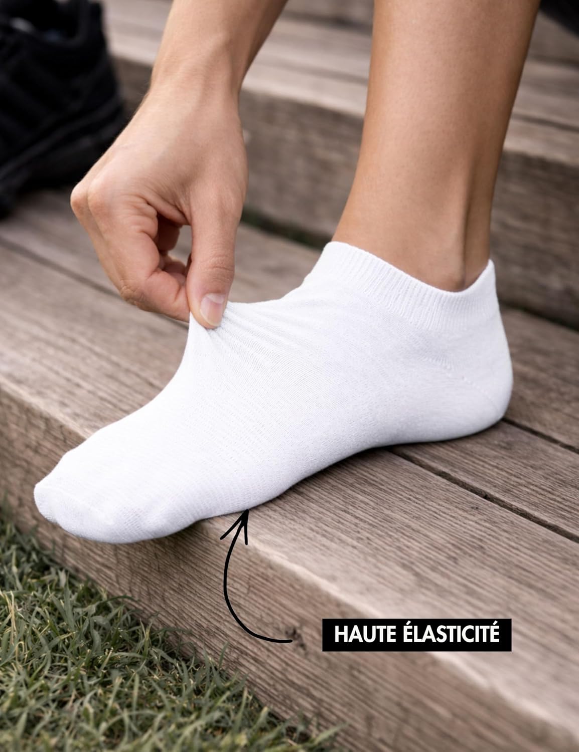 Basic Treasure Lot de 12 paires de socquettes de sport unisexes, noir/blanc/gris
