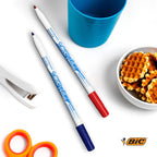 BIC Velleda 1721 Feutres effaçables à sec à pointe fine pour tableau blanc – Couleurs assorties, étui carton de 8