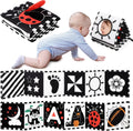 URMYWO Livre Noir et Blanc pour Bébé, Jouet d'Éveil pour Bébé 0-12 Mois, Tummy Time pour Bébé