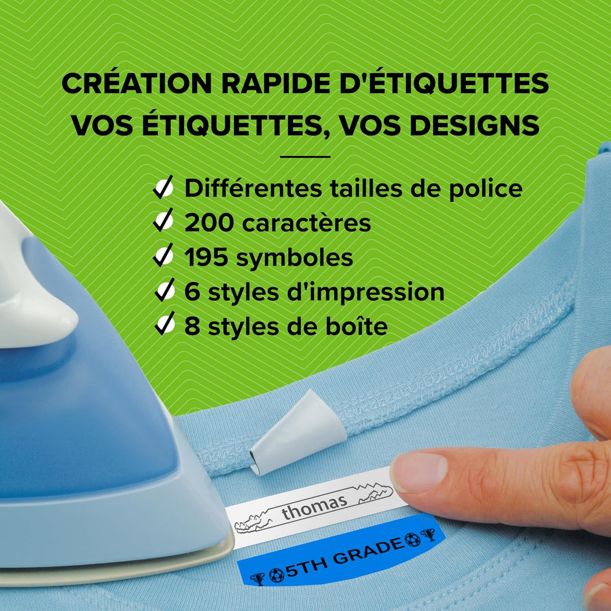 DYMO LetraTag LT-100H Étiqueteuse, Appareil de marquage et 1 ruban, Bleu